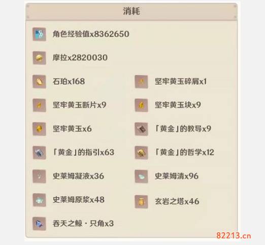 原神钟离培养材料一览