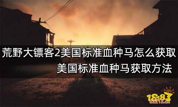 荒野大镖客2美国标准血种马怎么获取 美国标准血种马获取方法