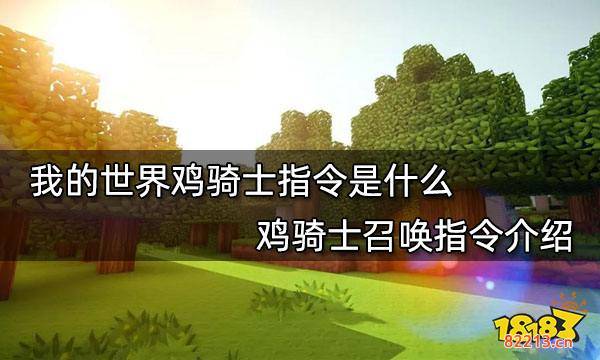 我的世界鸡骑士指令是什么 鸡骑士召唤指令介绍