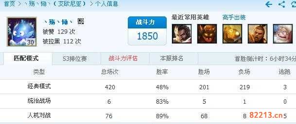 lol综合实力查询-lol综合实力查询系统